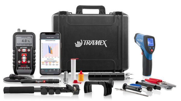 Tramex Flooring Inspector Kit FIK CMEX5 Moisture Meter with Hygro-i2 RH Probe, Pin Probe and Infrared Thermometer