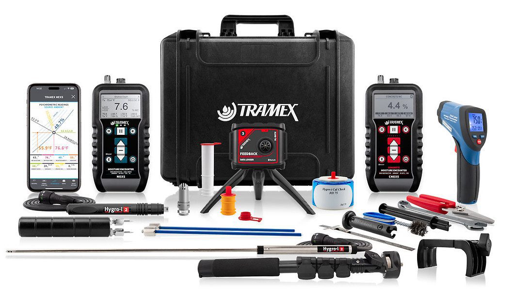 Tramex Water Damage Restoration Master Kit X WDMK-X CMEX5, MEX5 & DL-RHTX System