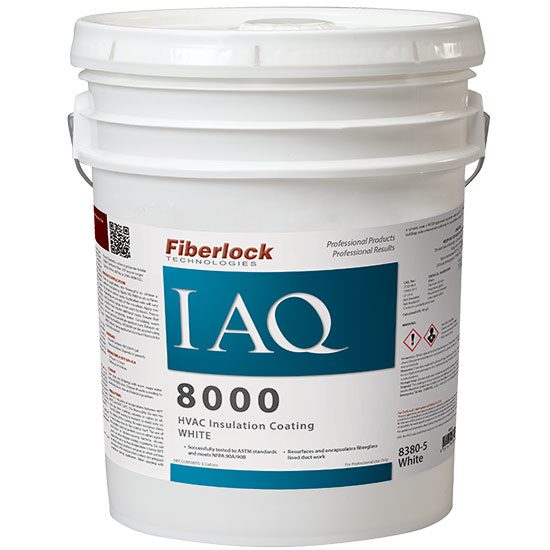 Fiberlock IAQ 8000 HVAC Encapsulant Sealer Ductwork Insulation Coating