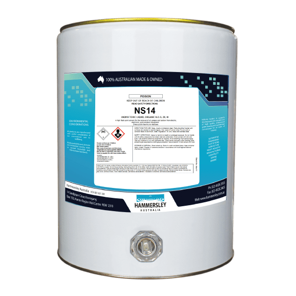 Hammersley NS14 Non Flammable Electrical Cleaning Solvent 205L