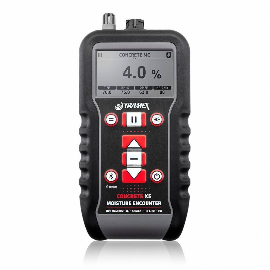Tramex Concrete Moisture Meter CMEX5 Moisture Encounter X5 Multi Mode Digital Bluetooth with Probe Compatibility