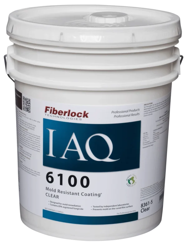 Fiberlock IAQ 6100 Mold Resistant Coating Clear Acrylic Fungistatic Protective Coating 18.9L