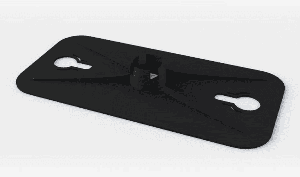 ZipWall Head Piece (Keyhole Snap) Â½ Black