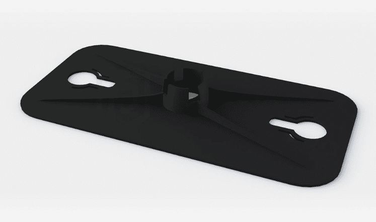 ZipWall Head Piece (Keyhole Snap) Â½ Black