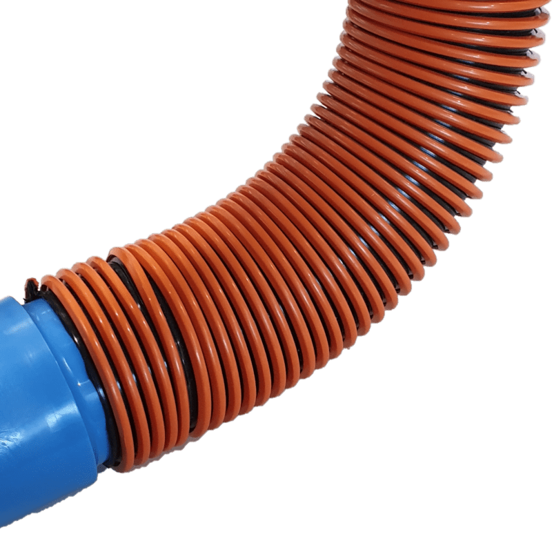 Polivac 5m Vacuum Hose 38mm Cuffs Orange Black