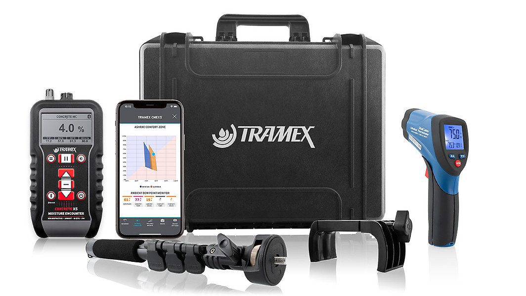 Tramex Concrete Coating Inspector Kit CCIK & Infrared Thermometer CMEX5