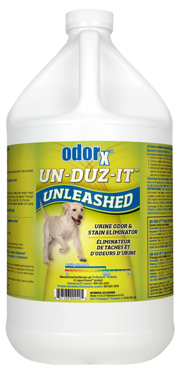 ODORx Un-Duz-It Unleashed Pet Urine Odour & Stain Remover Carton 3.78L