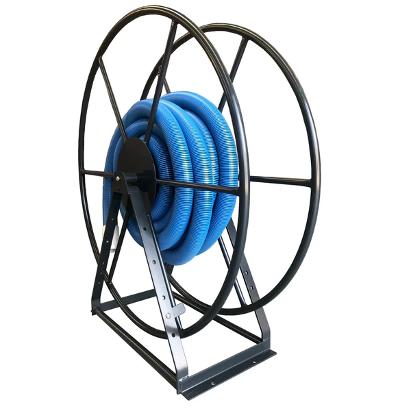 Large Hose Vacuum Reel 60m Powder Coated Charcoal