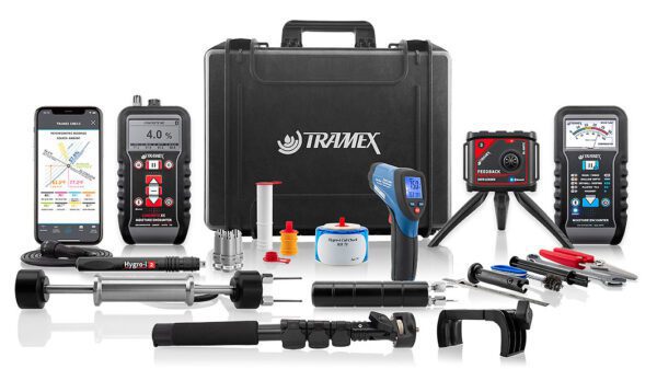 Tramex Flooring Master Kit FMK – CMEX5 & ME5 Moisture Meters with RH, Pin, Hammer Probes and Datalogger