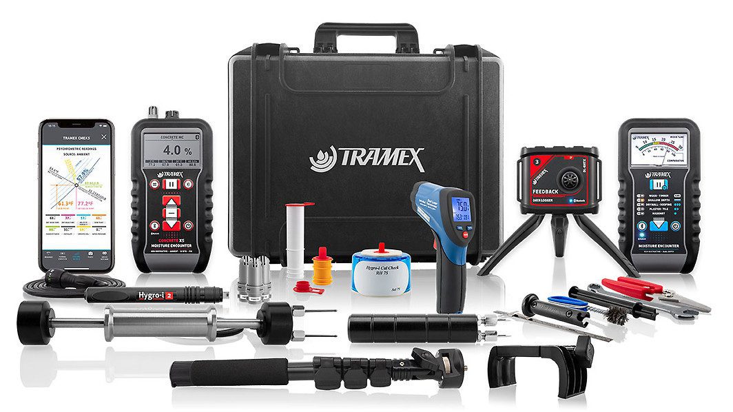 Tramex Flooring Master Kit FMK CMEX5 & ME5 Moisture Meters with RH, Pin, Hammer Probes and Datalogger