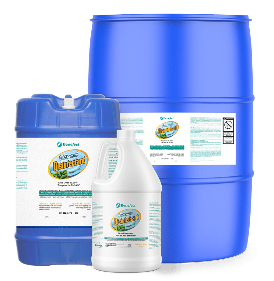 Benefect Botanical Disinfectant Safe and Unique Plant-Based  Detergent Solution 3.78L-Carton