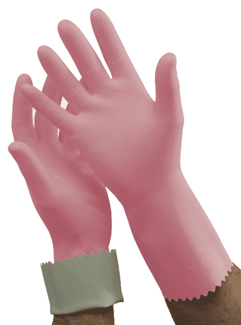 Oates Silver Lined Rubber Gloves General Cleaning and Painting Size 9