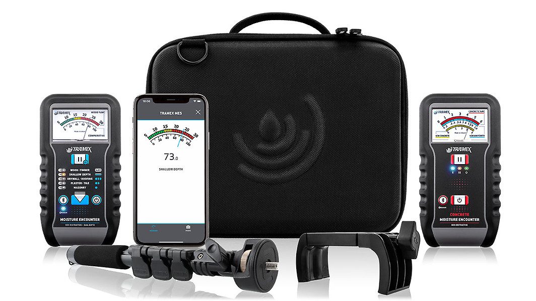 Tramex Water Damage Restoration Tech Kit WDTK ME5 & CME5 Dual Meter Kit