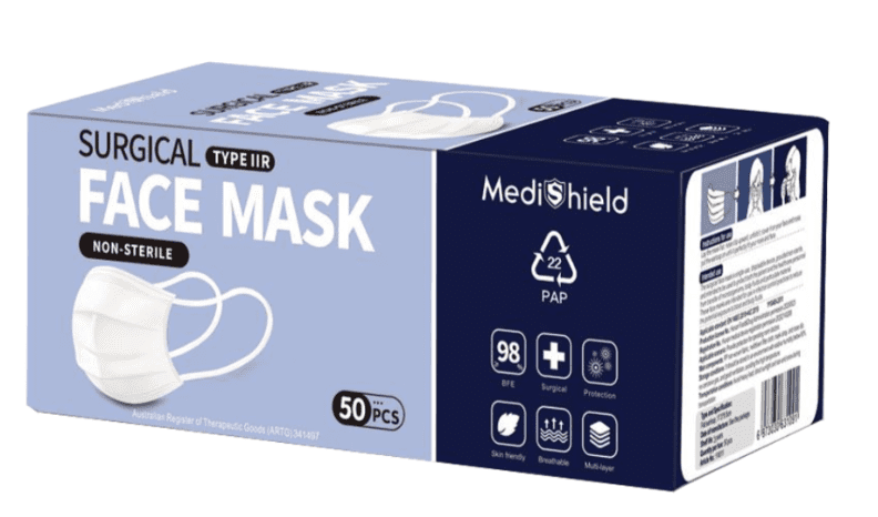 MediShield Surgical Masks Box of 50