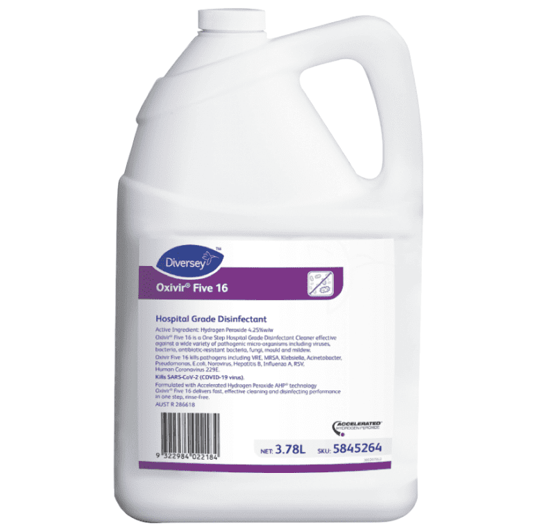 Diversey Oxivir Five 16 Hospital Grade Disinfectant Cleaner (Concentrate) / Jerrycan Single Unit 3.78L