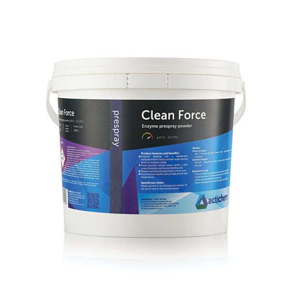 Actichem Clean Force Powerful Enzyme Prespray Powder for Heavy-Duty Carpet Cleaning  10 kg