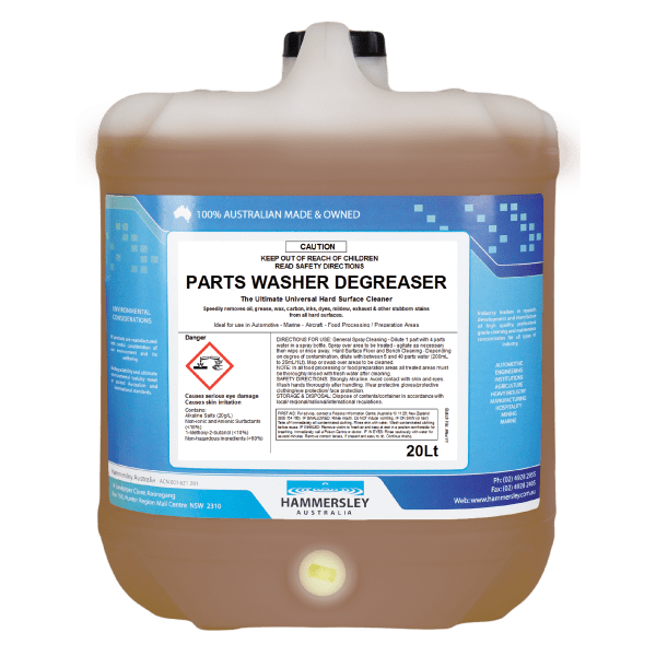 Hammersley Parts Washer Degreaser Water Based Non Toxic NonFlammable 5L