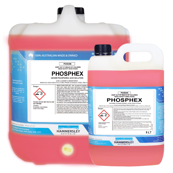 Hammersley Phosphex Fibreglass and Stainless Steel Cleaner Destainer 20L