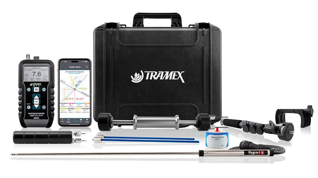 Tramex Building Survey Inspection EZ Kit BSIK MEX5 Moisture Meter with RH and Pin Probes