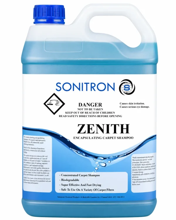 Sonitron Zenith Carpet Shampoo Encapsulating Cleaning Solution